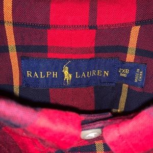 Red and Black plaid Polo by Ralph Lauren